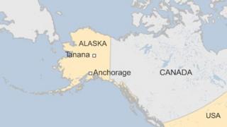 A map of Tanana, Alaska