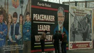 The new west Belfast mural in tribute to Gerry Adams