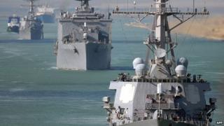 US Navy warships