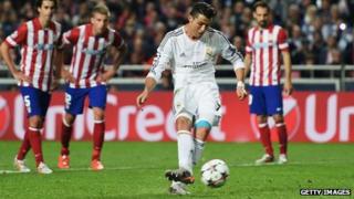 Ronaldo scores for Real Madrid in the Champions League final