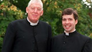 Kyle Paisley pictured with his father, Ian, in 1999