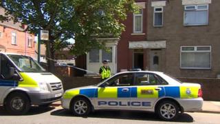 Police outside scene