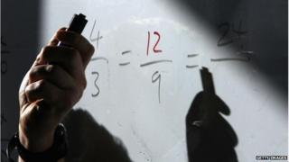 maths on a board
