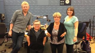 Kate and Rob with Simon and Simone in the studio