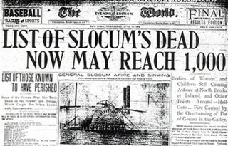 Front page of The World