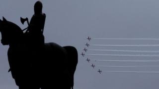 Red Arrows statue