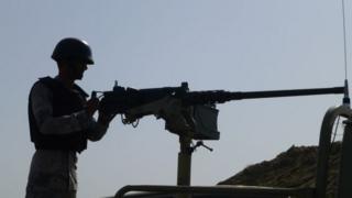 Army guard on the Saudi Arabian border