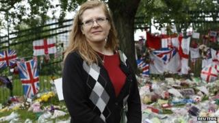 Ingrid Loyau-Kennett at the scene in Woolwich