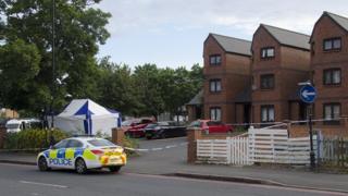 Crime scene on Stratford Road