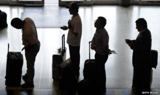 Passengers at Maiquetia International Airport