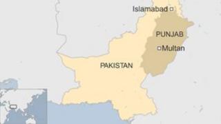Map of Multan