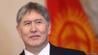 Kyrgyz President Almazbek Atambayev during a visit to Germany in 2012