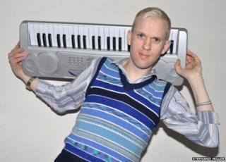 Holding a keyboard