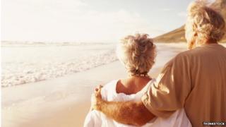 Elderly couple in the sun