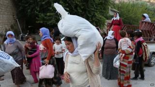 Members of the Yazidi community