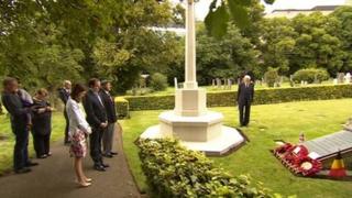 Ceremony at Welford Road Cemetery in Leicester