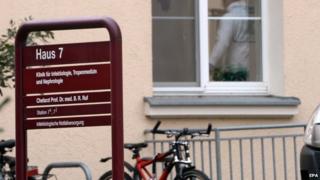 The clinic for infectious diseases at St. Georg Hospital in Leipzig, Germany, 9 October 2014.