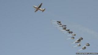 Hercules C130 dropping supplies (FILE PHOTO)