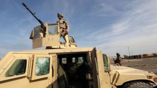 Iraqi security forces near Tikrit on 8 December 2014