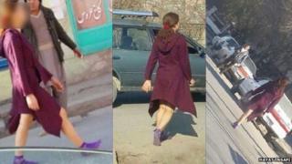 The mysterious woman in a dress in Kabul