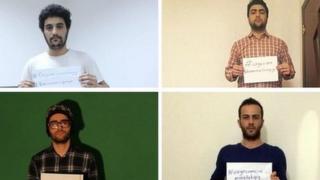 Men in mini skirts campaign