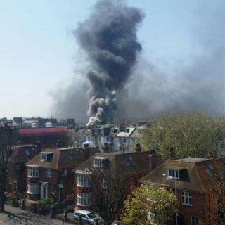 Fire at Hove Town Hall