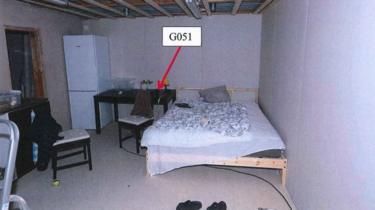 An undated handout picture provided by the Swedish Police on 18 January 2015 shows a part of a bunker where a Swedish man is believed to have been holding and sexually abusing a woman after kidnapping her, near Kristianstad, southern Sweden