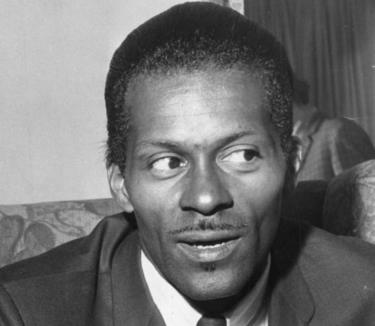 American rock 'n' roll singer, songwriter and guitarist Charles 'Chuck' Berry in 1965