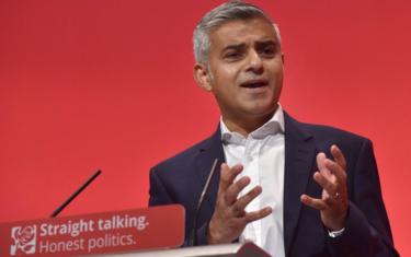 Sadiq Khan speaking at the 2015 Labour Party conference