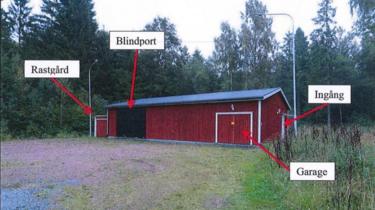 An undated handout picture provided by the Swedish Police on 18 January 2015 shows a barn housing a bunker where a Swedish man is believed to have been holding and sexually abusing a woman after kidnapping her, near Kristianstad, southern Sweden