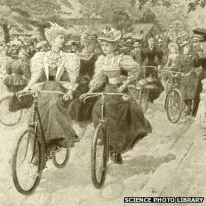 Cycling in Battersea Park 1890s