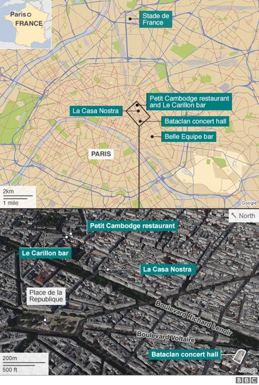 map of attack sites