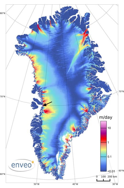 Static map of Greenland