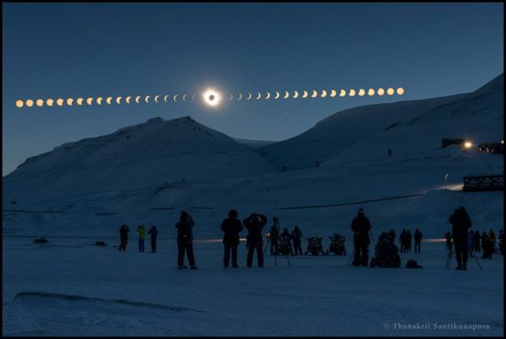 Eclipse sobre Svalbard, Noruega