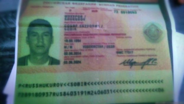 Sobir Shukurov's Russian passport
