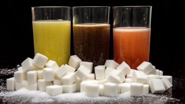 Soft drinks and sugar cubes