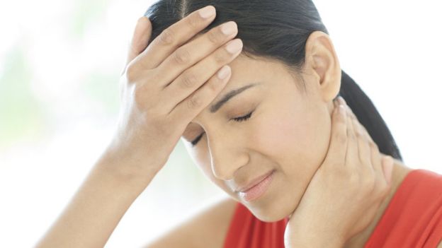 Woman with headache