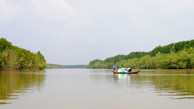 Fishing boat on a river (Image: BBC)