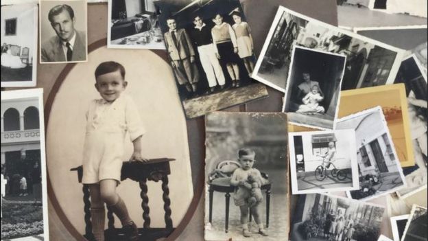 collage de varias fotografías antiguas en las que se ve a un niño de clase alta