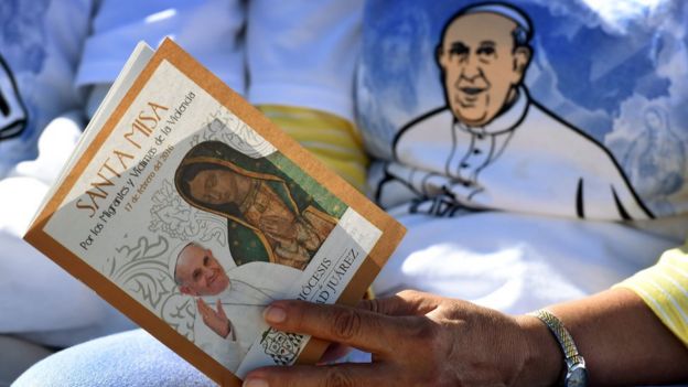 Catholics on US side of the border while Pope holds Mass in Mexico