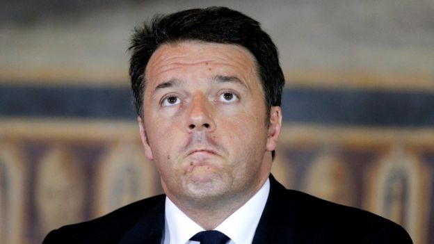 Prime Minister Matteo Renzi during a meeting on 5 May