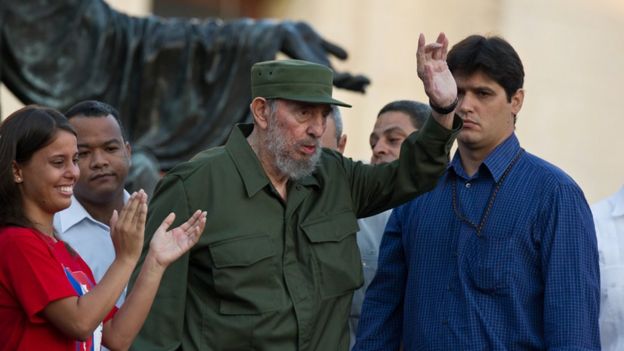 Fidel Castro'nun Havana Üniversitesi ziyareti