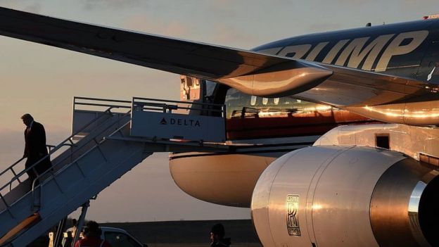 Ndege ya kibinafsi ya Bw Trump ni aina ya Boeing 757