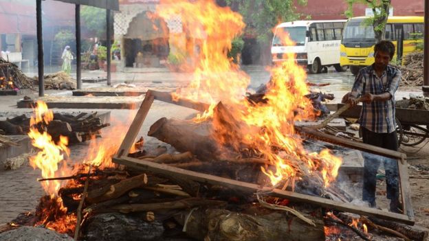 A cremation ground in Amritsar on June 3, 2015