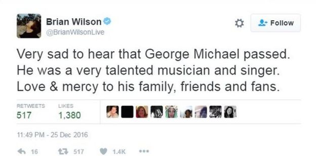 Brian Wilson tweets