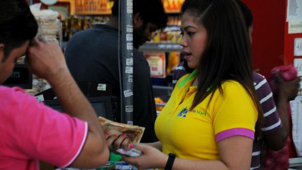 A Nepali salesgirl in Qatar