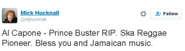 Tweet lee: Al Capone - Prince Buster PIR. Ska Reggae Pioneer. usted y la música jamaicana bendiga.