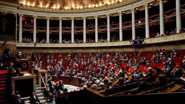 The French National Assembly in Paris