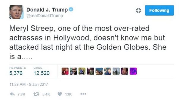El trino de Trump