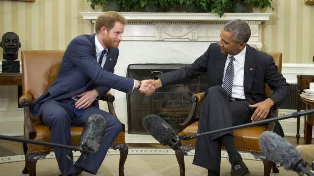 Prince Harry meets Barack Obama